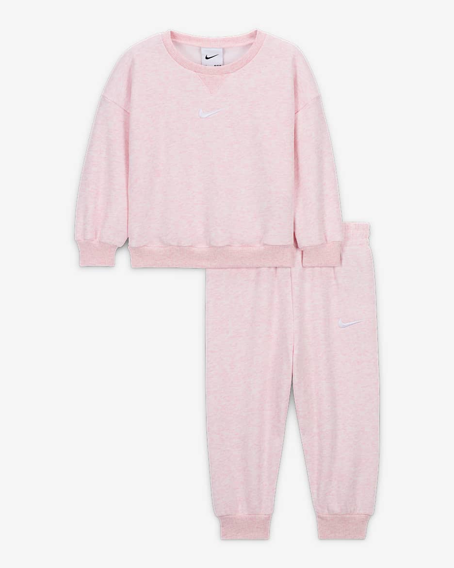 Pink nike set best sale